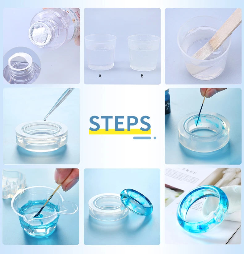 1:1 Clear Epoxy Resin Crystal Clear Art Resin Epoxy 2 Part Epoxy Casting Resin Kit with Measuring Cups, Stick, Silicone Gloves