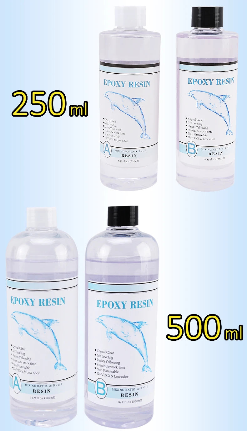 1:1 Clear Epoxy Resin Crystal Clear Art Resin Epoxy 2 Part Epoxy Casting Resin Kit with Measuring Cups, Stick, Silicone Gloves