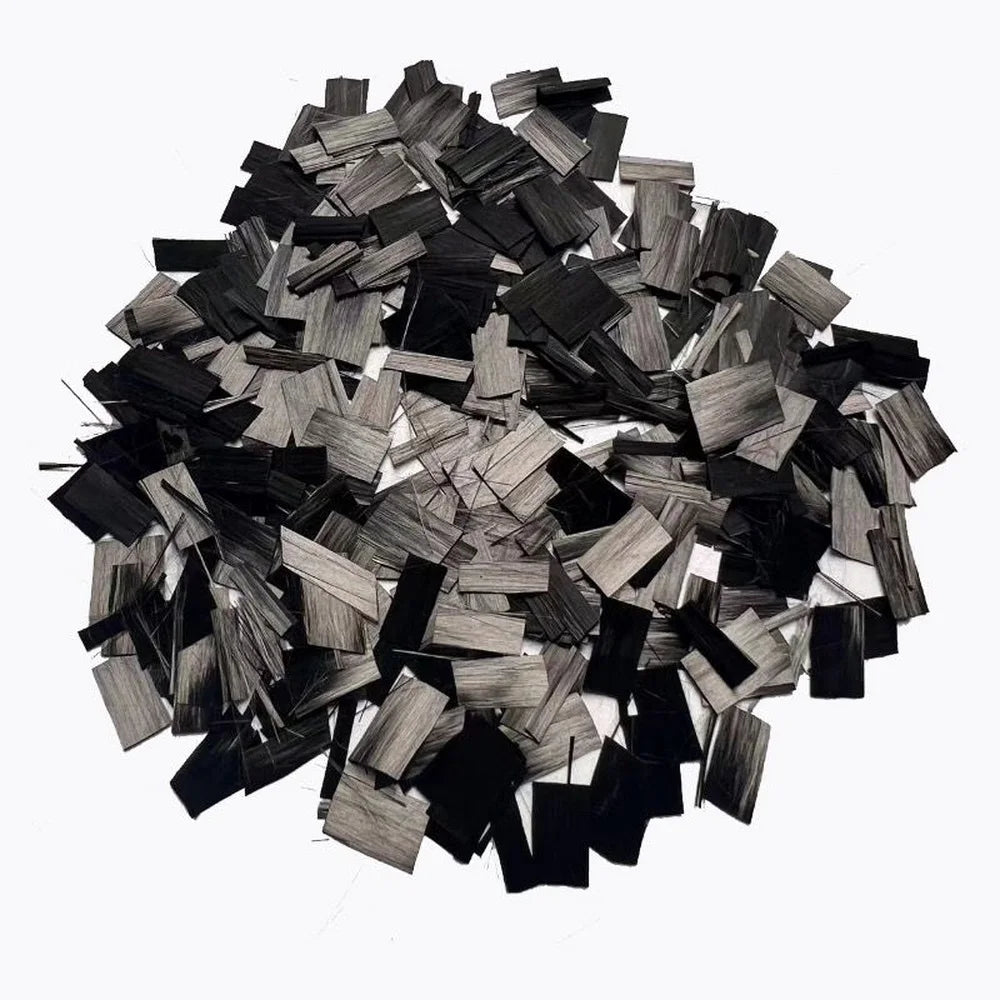 10/15/20/25mm Flake Carbon Fiber Forging Chopped Carbon Fiber Bundle Marble Texture Automotive Interior Parts Surface Mod 500g