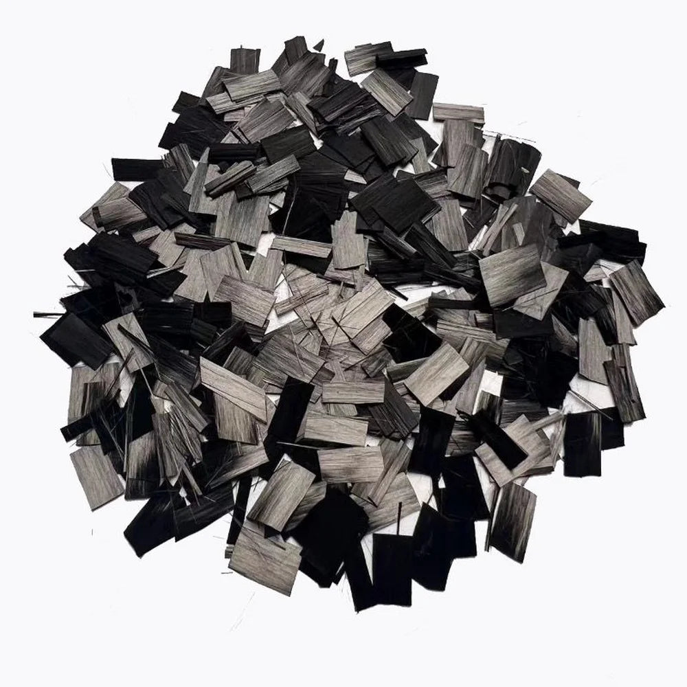 10/15/20/25mm Flake Carbon Fiber Forging Chopped Carbon Fiber Bundle Marble Texture Automotive Interior Parts Surface Mod 500g
