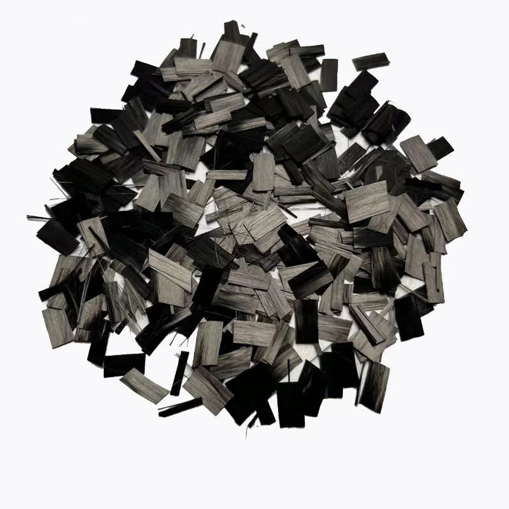 10/15/20/25mm Flake Carbon Fiber Forging Chopped Carbon Fiber Bundle Marble Texture Automotive Interior Parts Surface Mod 500g