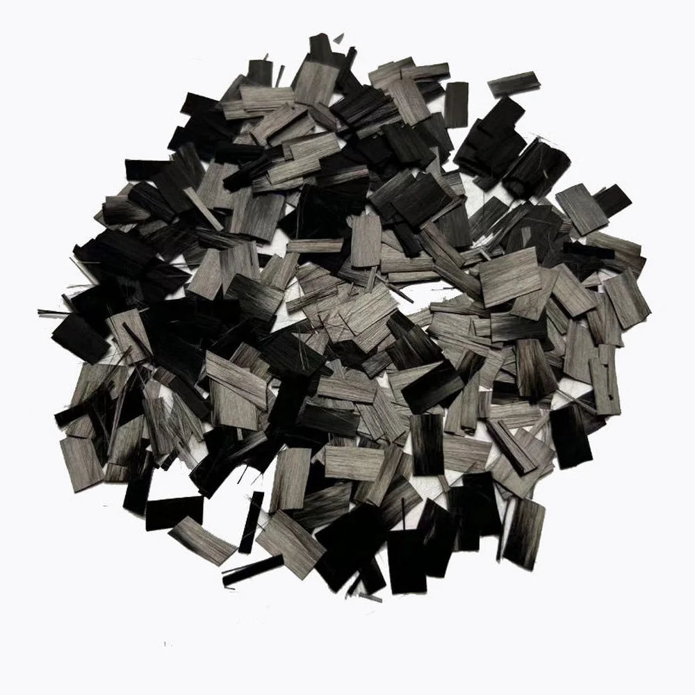 10/15/20/25mm Flake Carbon Fiber Forging Chopped Carbon Fiber Bundle Marble Texture Automotive Interior Parts Surface Mod 500g