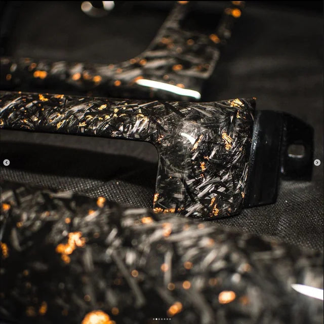 10/15/20/25mm Flake Carbon Fiber Forging Chopped Carbon Fiber Bundle Marble Texture Automotive Interior Parts Surface Mod 500g