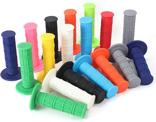 Full Waffle Grips Handlebar Handle Bar Rubber Grips For MX Motocross Jet Ski PWC Off Road ATV ATC Moped Dirt Pit Bike