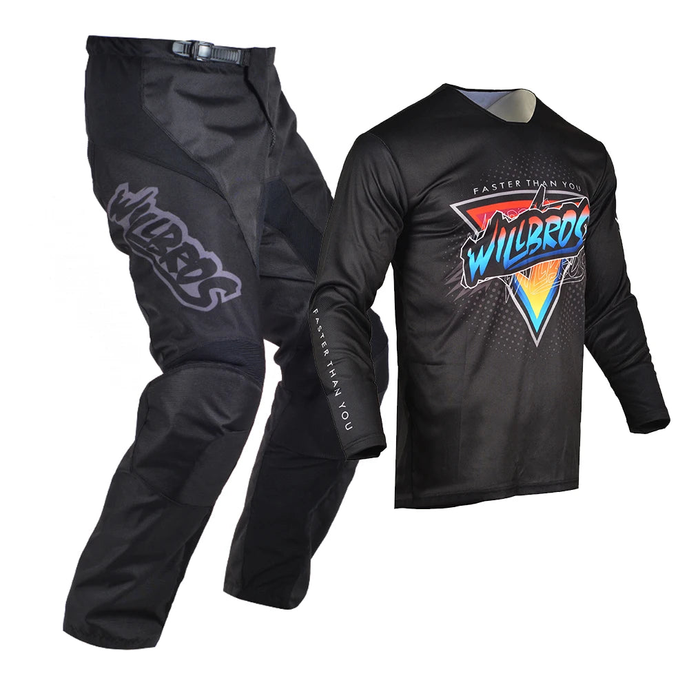 Willbros Men's Off-Road MX Combo Gear Set - Ultimate Blue Enduro Outfit for Dirt Bike, BMX, and DH Racing