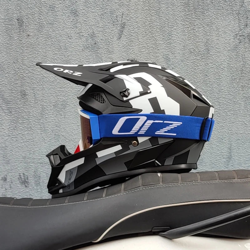 Orz' Cartoon Offroad Motocross Helmet - Professional Racing Protection for ATV and MTB Adventures!