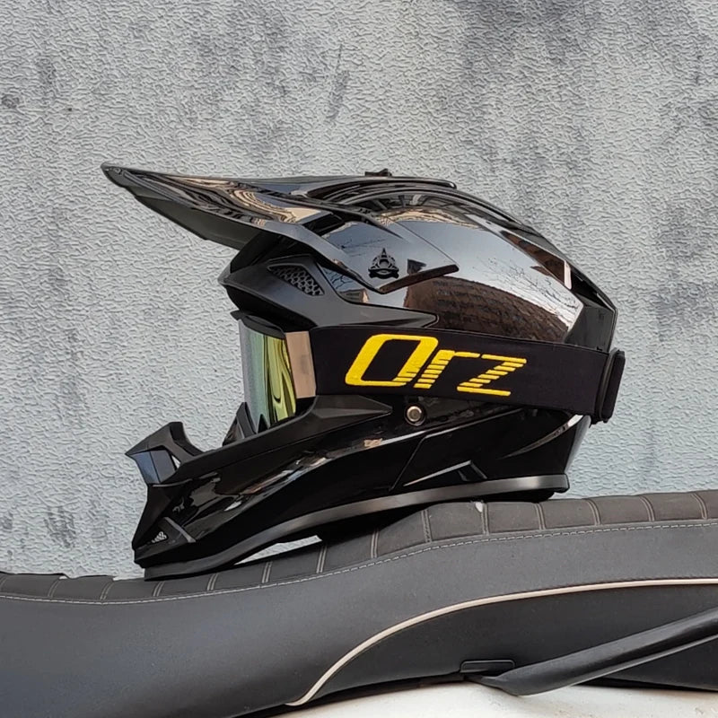 Orz' Cartoon Offroad Motocross Helmet - Professional Racing Protection for ATV and MTB Adventures!