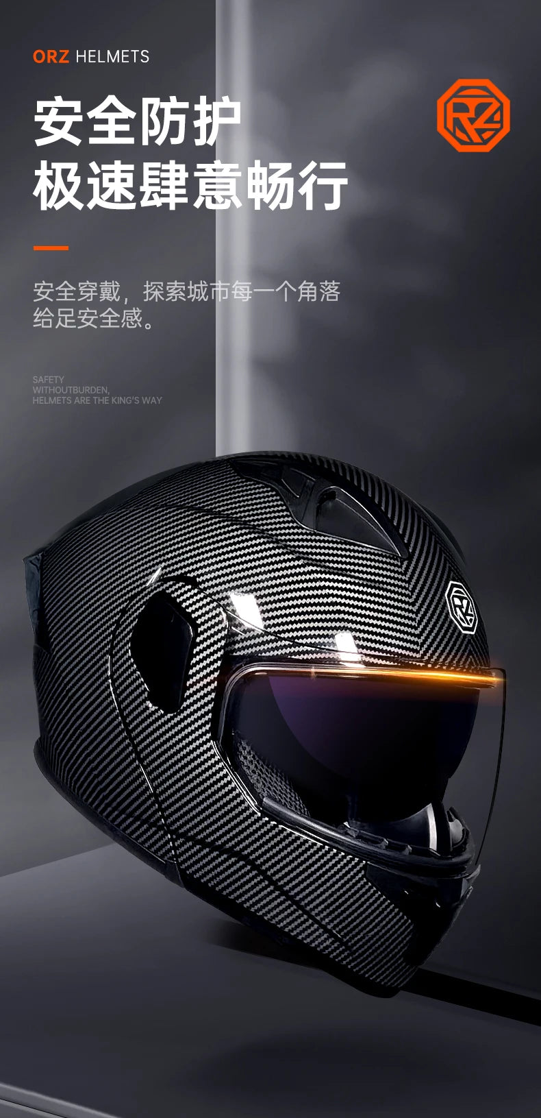 2024 New Motorcycle Professional Racing Flip Up Helmet ABS Material Modular Dual Lens Bluetooth Helmets DOT Certification