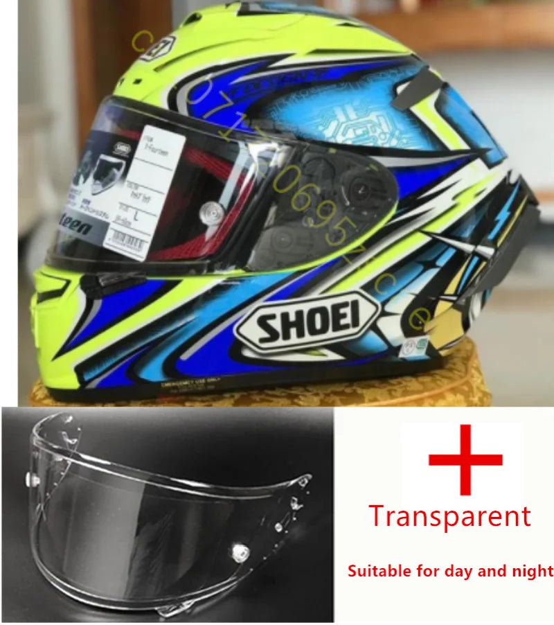 Motorcycle Full-face Helmet SHOEI X-14 Helmet X-SPIRIT III X-Fourteen Sports bicycle racing helmet Yellow Kato Daijiro TC-3