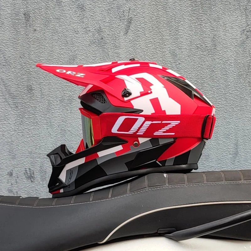 Orz' Cartoon Offroad Motocross Helmet - Professional Racing Protection for ATV and MTB Adventures!