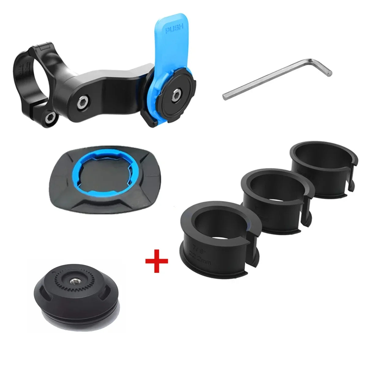 Anti-shake Motorcycle Bike Phone Holder Shock Absorber Phone Bracket Vibration Damper Self Lock Bicycle Handlebar Mount Stem