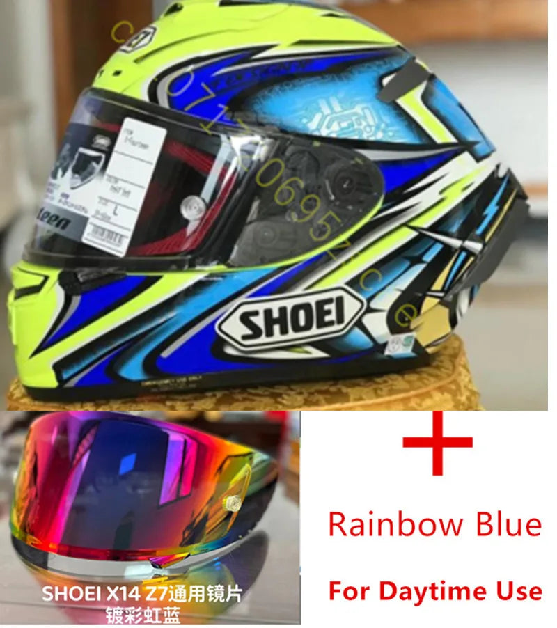 Motorcycle Full-face Helmet SHOEI X-14 Helmet X-SPIRIT III X-Fourteen Sports bicycle racing helmet Yellow Kato Daijiro TC-3