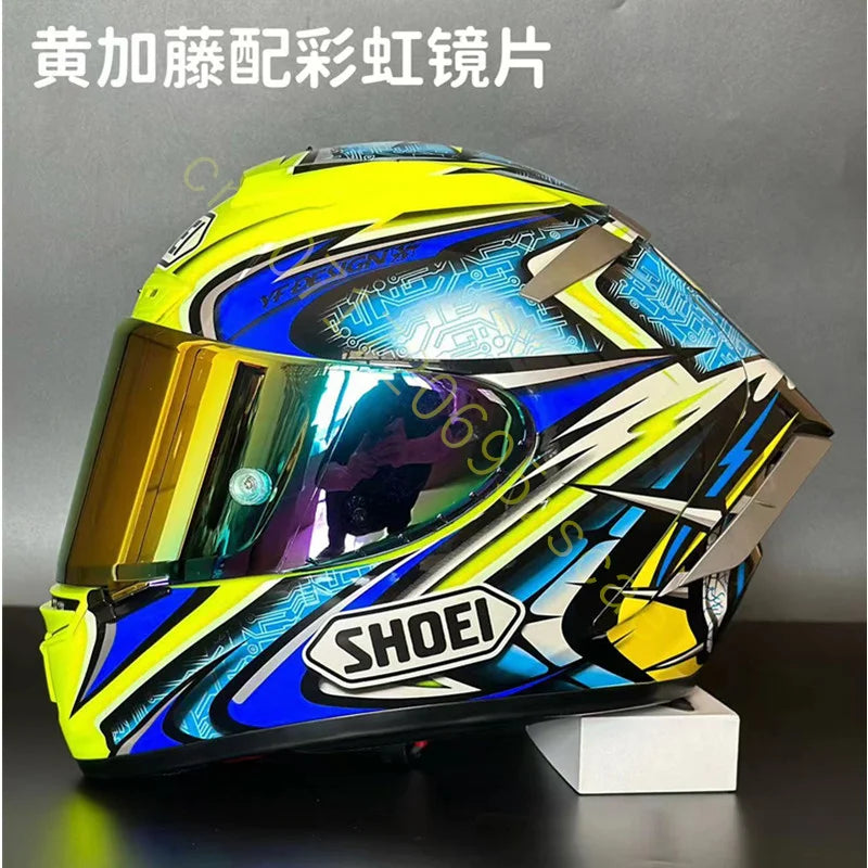 Motorcycle Full-face Helmet SHOEI X-14 Helmet X-SPIRIT III X-Fourteen Sports bicycle racing helmet Yellow Kato Daijiro TC-3