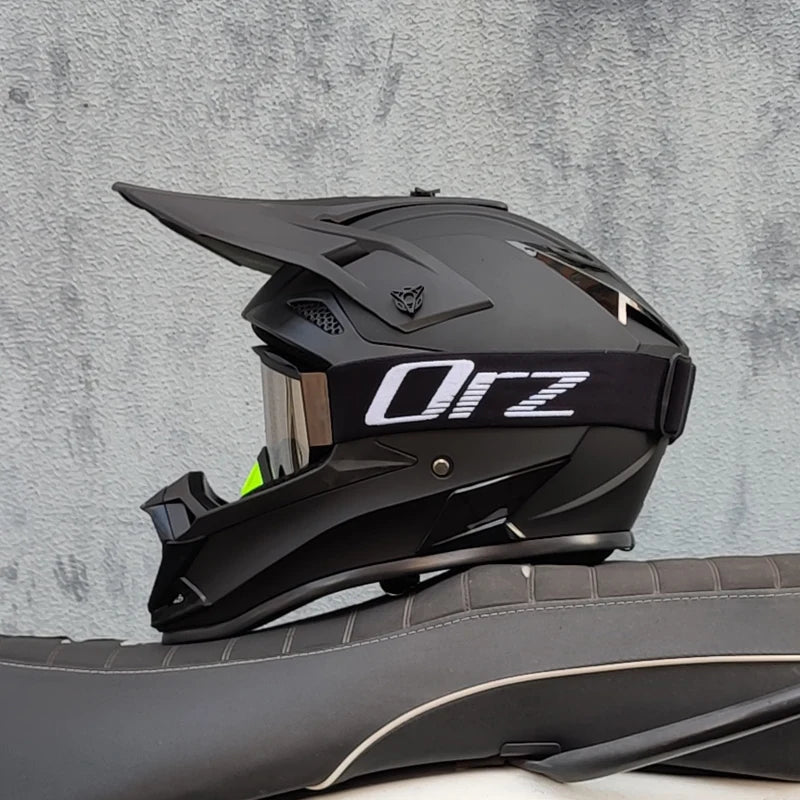 Orz' Cartoon Offroad Motocross Helmet - Professional Racing Protection for ATV and MTB Adventures!