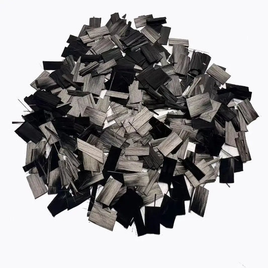 10/15/20/25mm Flake Carbon Fiber Forging Chopped Carbon Fiber Bundle Marble Texture Automotive Interior Parts Surface Mod 500g