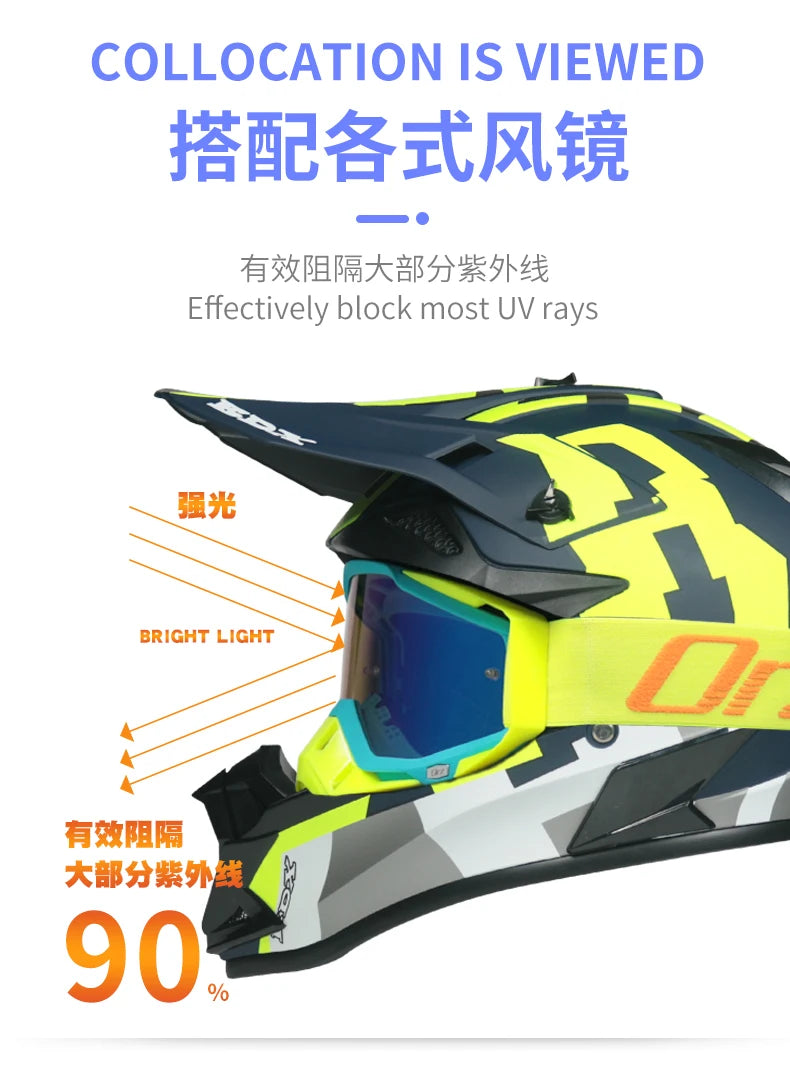 Motorcycle Helmet with free Gloves and Mask