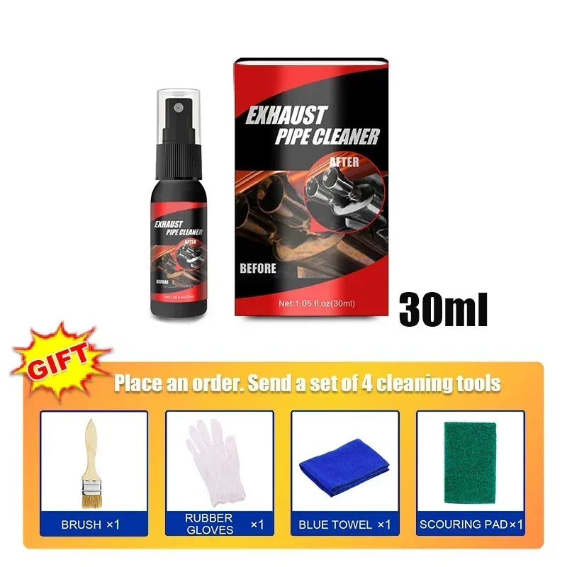 Car and Motorcycle Exhaust Pipe Cleaner Kit Metal Multi-Purpose Pipe Derusting Spray Rust Remover Car Motorcycle Maintenance