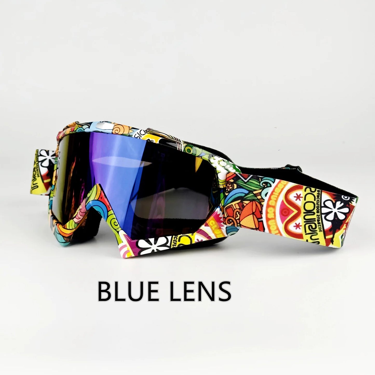 Vibrant Motocross Goggles for Ultimate Riding Experience - Perfect for Skiing, ATV, Downhill, and Mountain Biking Adventures!