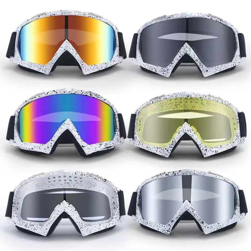 Stylish motorcycle goggles for motocross, MX, dirt biking, and outdoor sports – Perfect helmet goggles for ATV, skiing, and cycling!