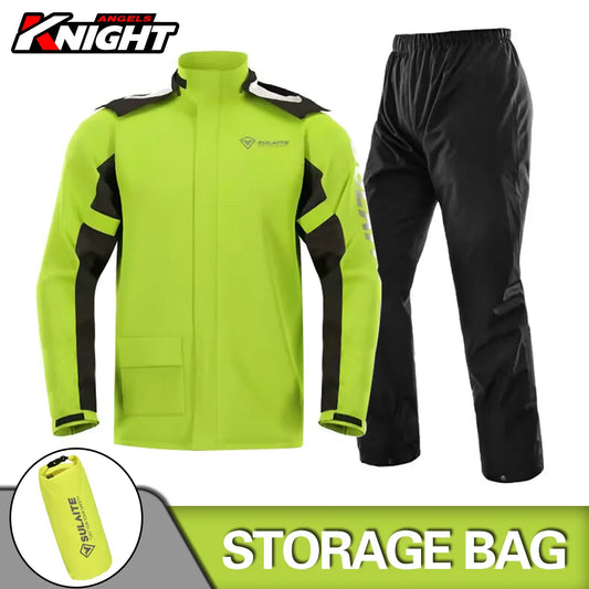 Versatile Motorcycle Rain Suit - Ideal for Camping, Hiking, and Fishing! Protective Rain Jacket & Pants for Worry-Free Riding Enjoyment in Any Weather.