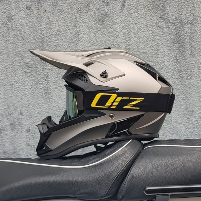 Orz' Cartoon Offroad Motocross Helmet - Professional Racing Protection for ATV and MTB Adventures!