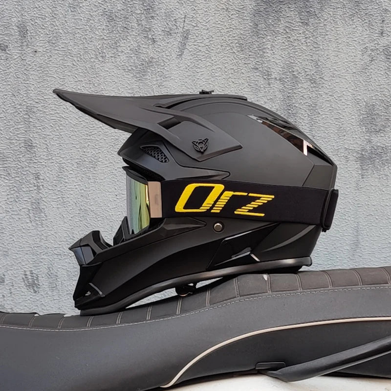 Orz' Cartoon Offroad Motocross Helmet - Professional Racing Protection for ATV and MTB Adventures!