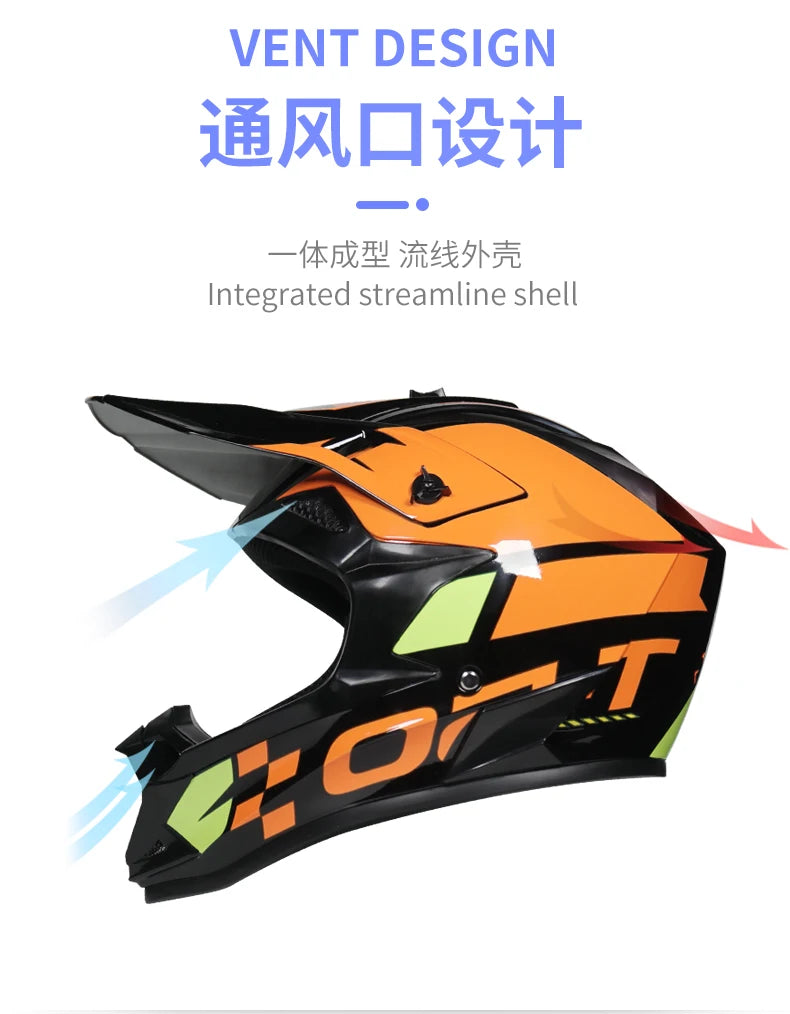 Motorcycle Helmet with free Gloves and Mask