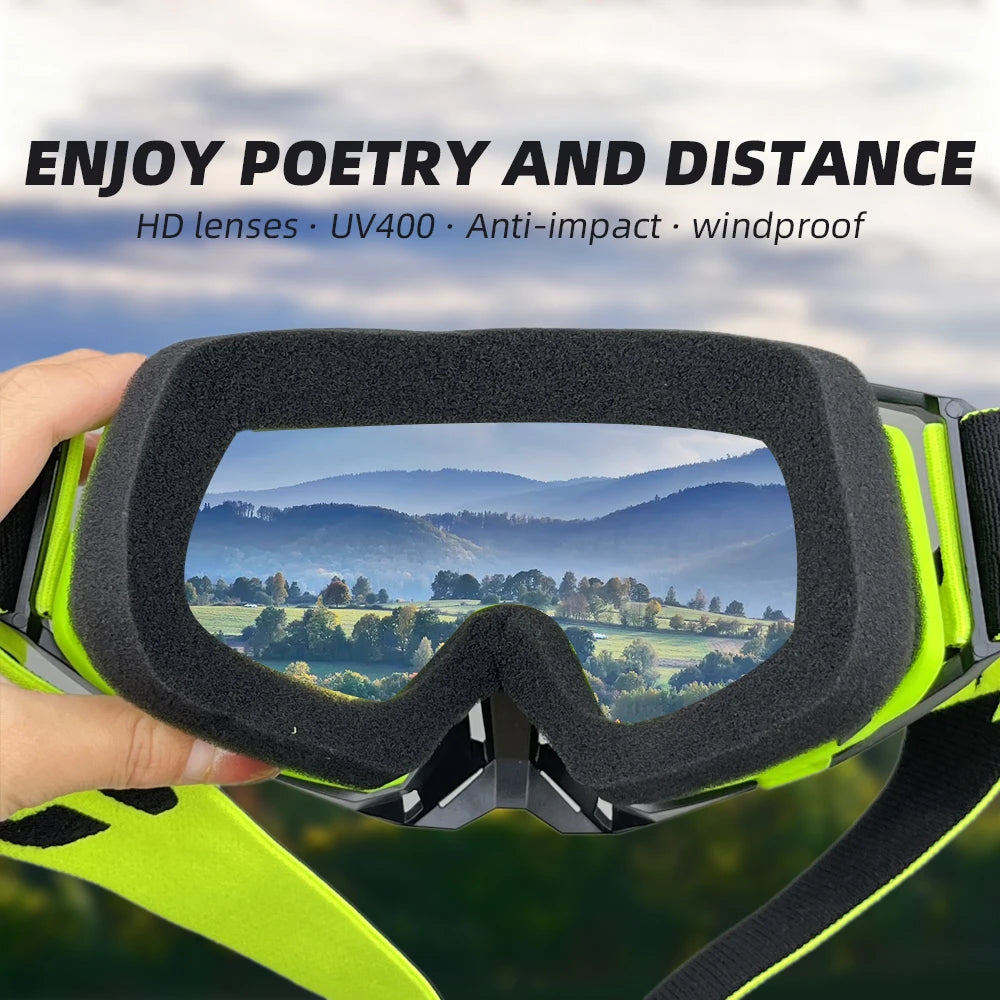 Premium Motorcycle Goggles for Motocross and ATV - High-Quality Ski Goggles for Outdoor Sports and Dirtbike Adventures