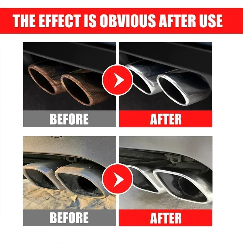 Car and Motorcycle Exhaust Pipe Cleaner Kit Metal Multi-Purpose Pipe Derusting Spray Rust Remover Car Motorcycle Maintenance