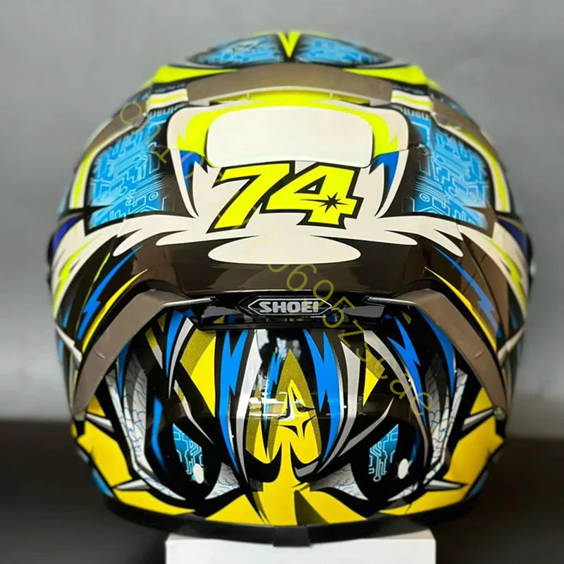 Motorcycle Full-face Helmet SHOEI X-14 Helmet X-SPIRIT III X-Fourteen Sports bicycle racing helmet Yellow Kato Daijiro TC-3