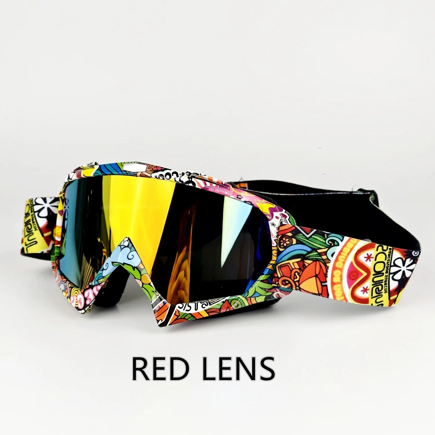 Vibrant Motocross Goggles for Ultimate Riding Experience - Perfect for Skiing, ATV, Downhill, and Mountain Biking Adventures!