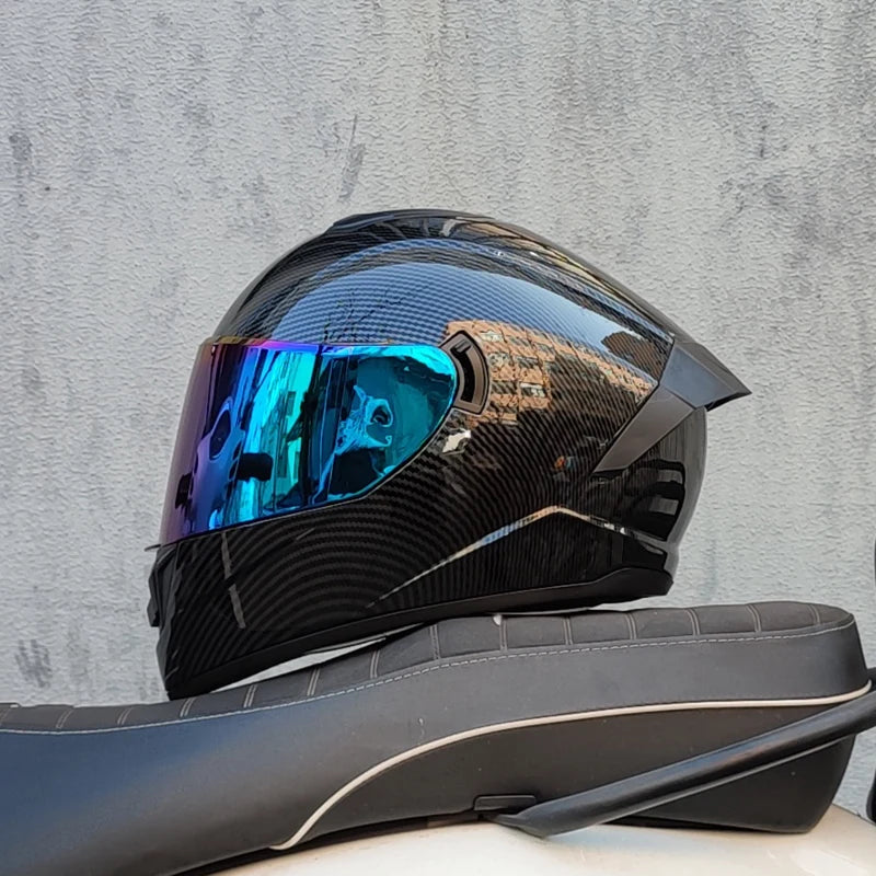 LVS Motorcycle Helmet: Full Protection with Integrated Sun Visor - Perfect for Racing and Road Adventures!