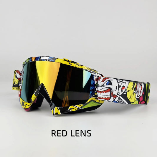 Vibrant Motocross Goggles for Ultimate Riding Experience - Perfect for Skiing, ATV, Downhill, and Mountain Biking Adventures!