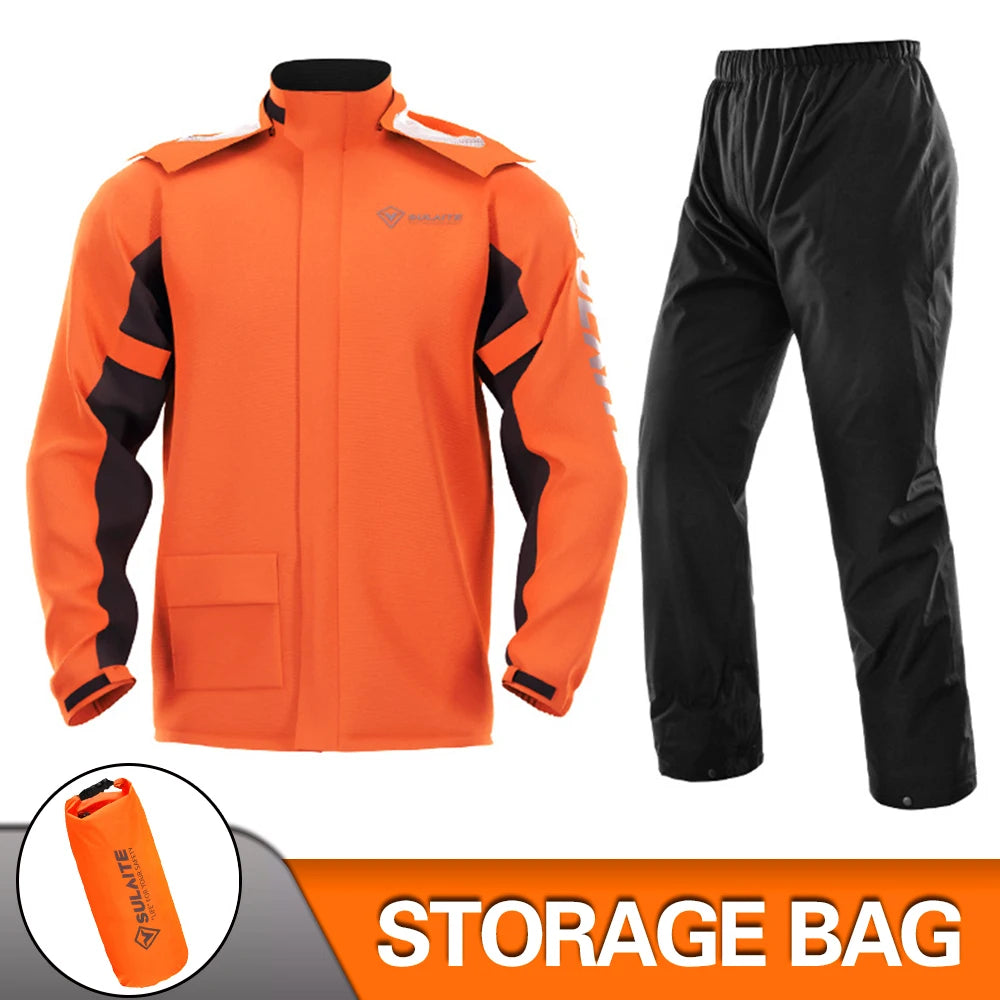 Versatile Motorcycle Rain Suit - Ideal for Camping, Hiking, and Fishing! Protective Rain Jacket & Pants for Worry-Free Riding Enjoyment in Any Weather.