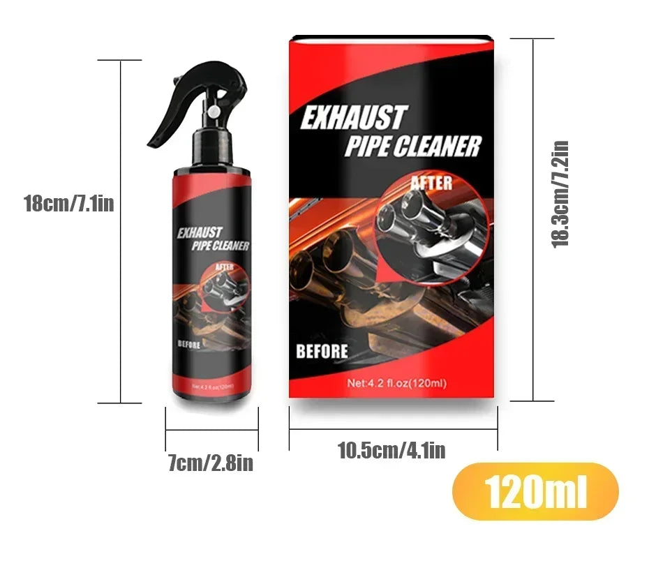 Car and Motorcycle Exhaust Pipe Cleaner Kit Metal Multi-Purpose Pipe Derusting Spray Rust Remover Car Motorcycle Maintenance