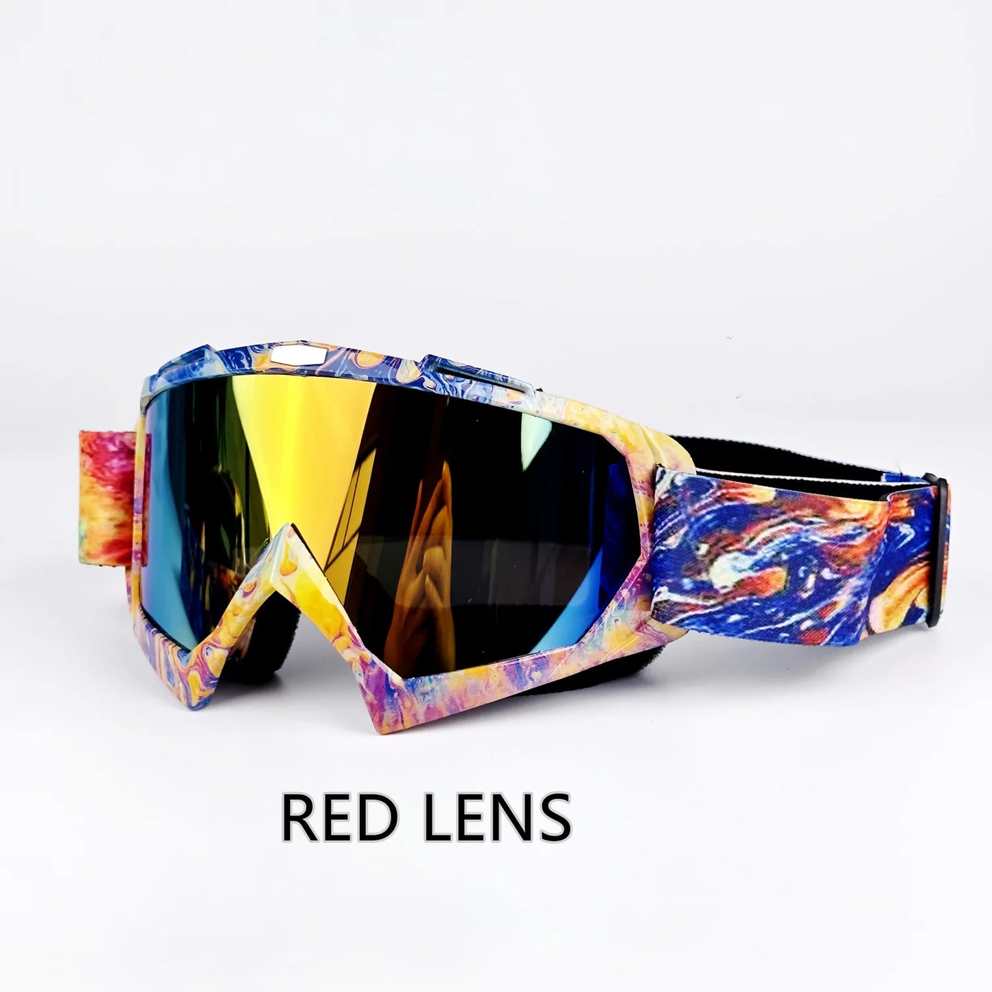 Vibrant Motocross Goggles for Ultimate Riding Experience - Perfect for Skiing, ATV, Downhill, and Mountain Biking Adventures!