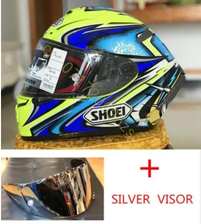 Motorcycle Full-face Helmet SHOEI X-14 Helmet X-SPIRIT III X-Fourteen Sports bicycle racing helmet Yellow Kato Daijiro TC-3