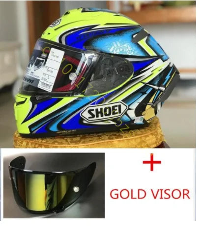 Motorcycle Full-face Helmet SHOEI X-14 Helmet X-SPIRIT III X-Fourteen Sports bicycle racing helmet Yellow Kato Daijiro TC-3