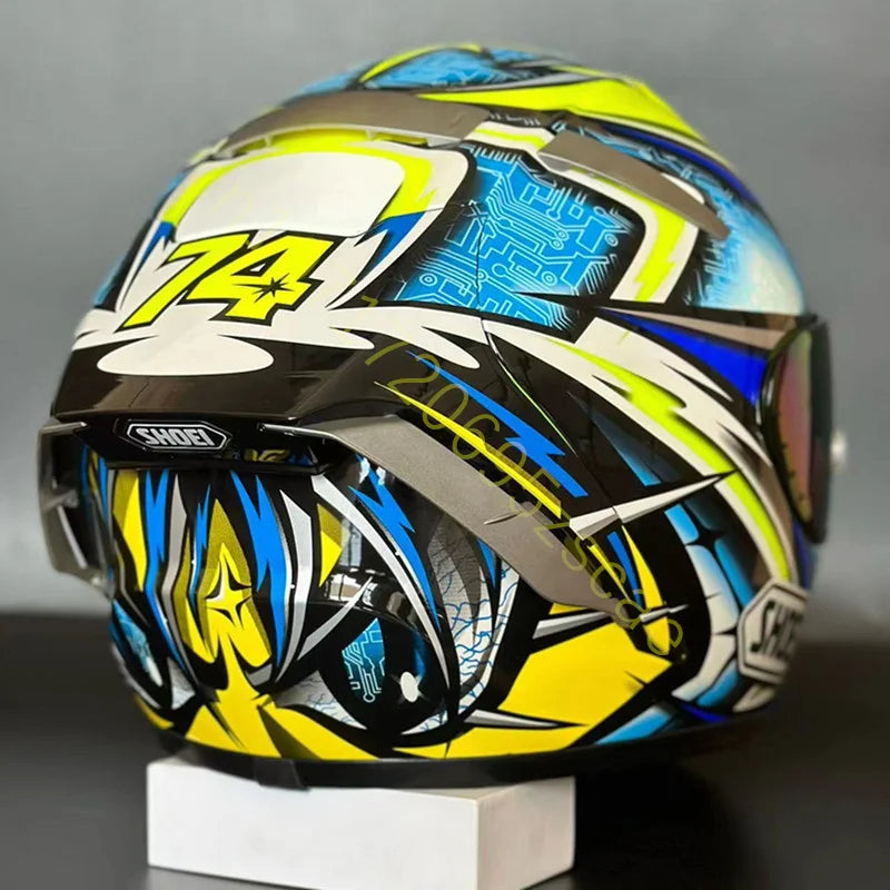 Motorcycle Full-face Helmet SHOEI X-14 Helmet X-SPIRIT III X-Fourteen Sports bicycle racing helmet Yellow Kato Daijiro TC-3