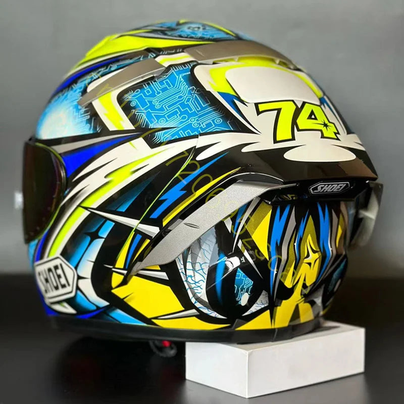 Motorcycle Full-face Helmet SHOEI X-14 Helmet X-SPIRIT III X-Fourteen Sports bicycle racing helmet Yellow Kato Daijiro TC-3