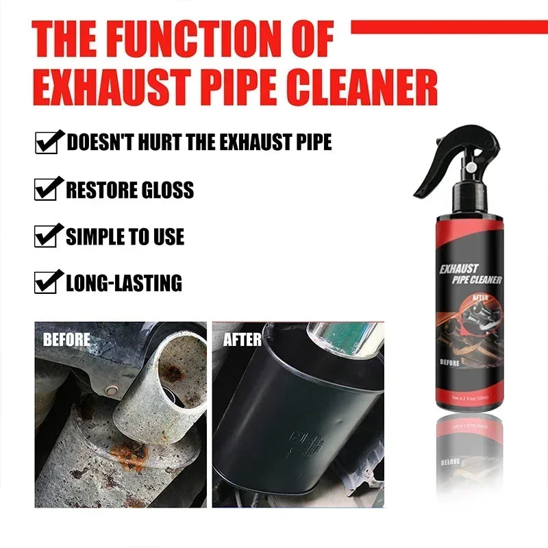 Car and Motorcycle Exhaust Pipe Cleaner Kit Metal Multi-Purpose Pipe Derusting Spray Rust Remover Car Motorcycle Maintenance
