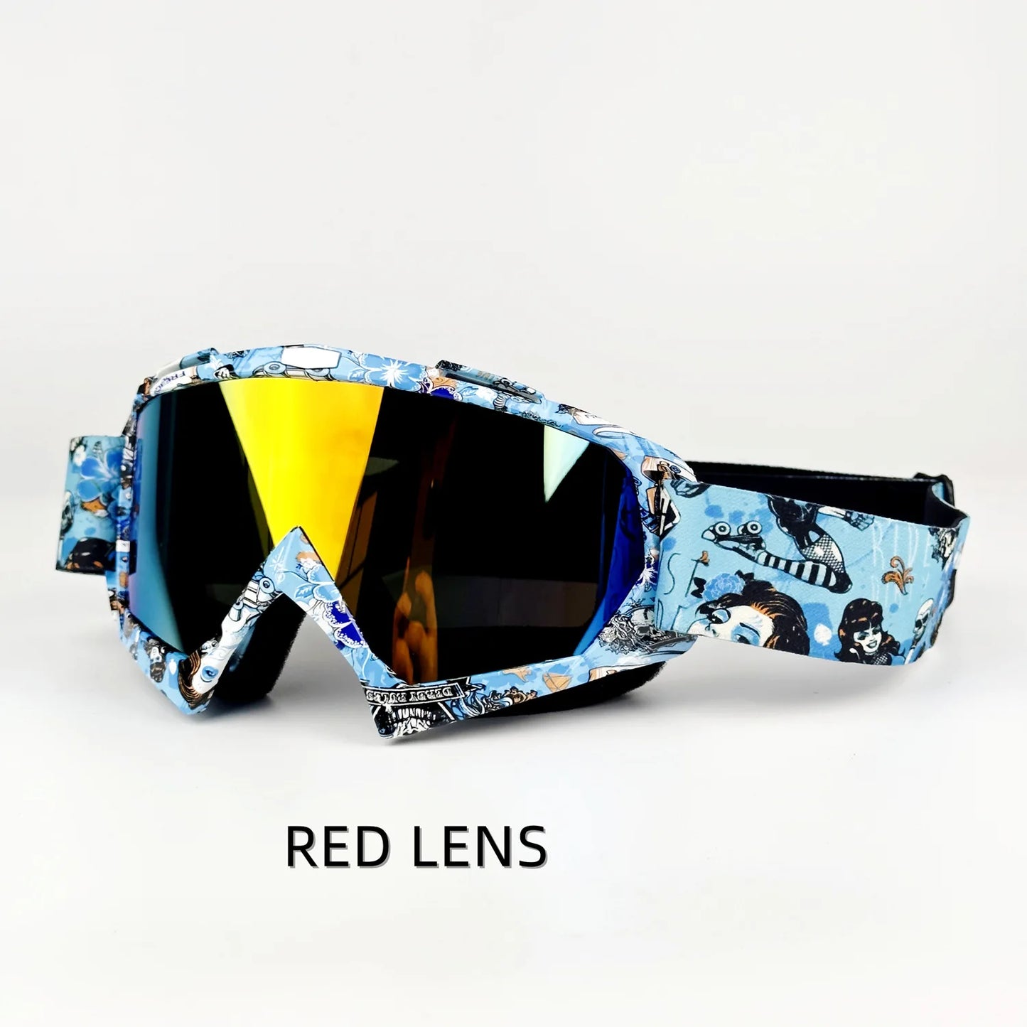 Vibrant Motocross Goggles for Ultimate Riding Experience - Perfect for Skiing, ATV, Downhill, and Mountain Biking Adventures!