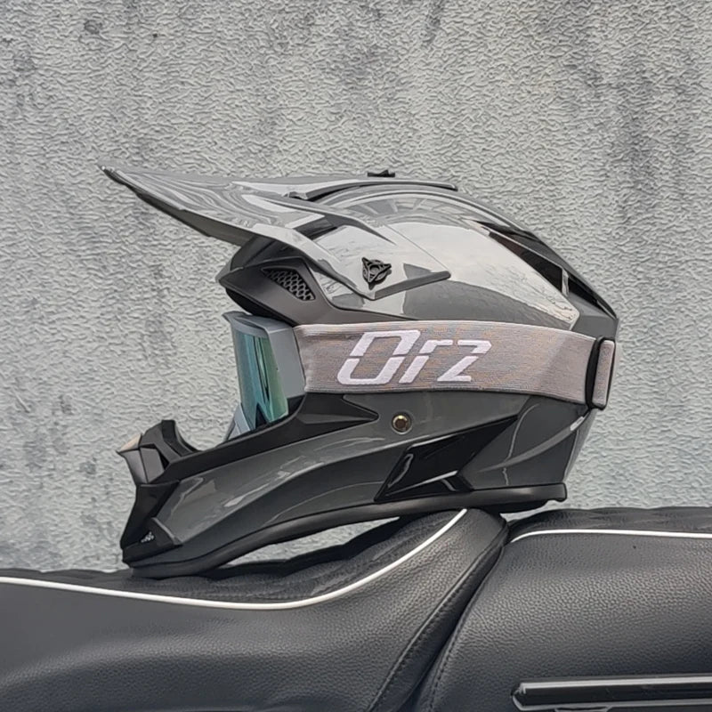 Orz' Cartoon Offroad Motocross Helmet - Professional Racing Protection for ATV and MTB Adventures!