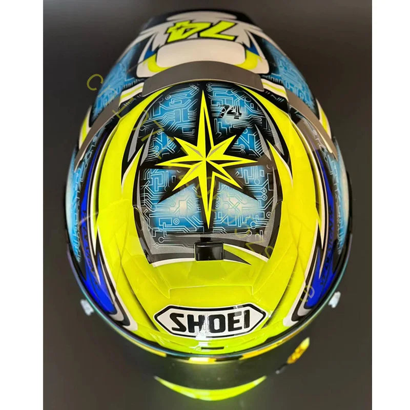 Motorcycle Full-face Helmet SHOEI X-14 Helmet X-SPIRIT III X-Fourteen Sports bicycle racing helmet Yellow Kato Daijiro TC-3