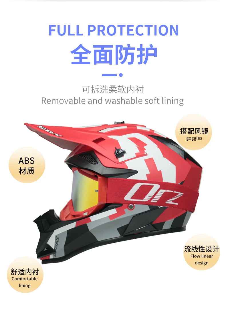 Motorcycle Helmet with free Gloves and Mask