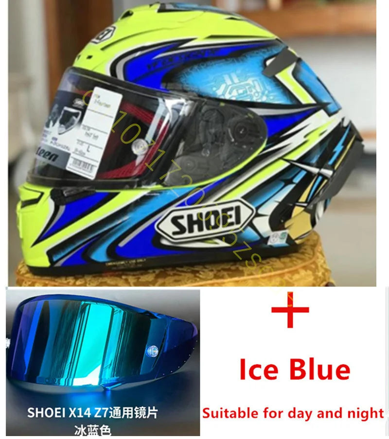 Motorcycle Full-face Helmet SHOEI X-14 Helmet X-SPIRIT III X-Fourteen Sports bicycle racing helmet Yellow Kato Daijiro TC-3