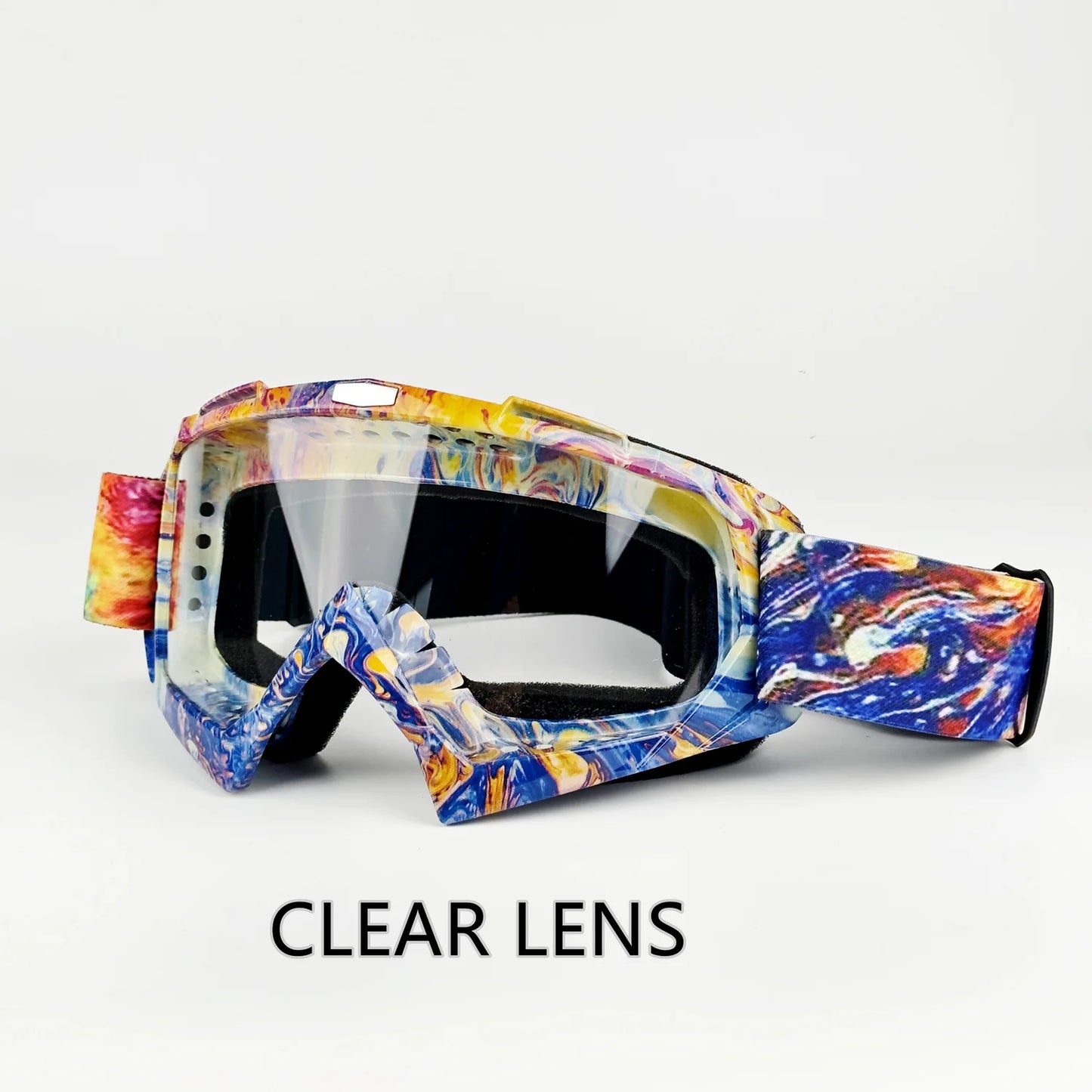 Vibrant Motocross Goggles for Ultimate Riding Experience - Perfect for Skiing, ATV, Downhill, and Mountain Biking Adventures!