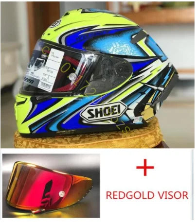 Motorcycle Full-face Helmet SHOEI X-14 Helmet X-SPIRIT III X-Fourteen Sports bicycle racing helmet Yellow Kato Daijiro TC-3