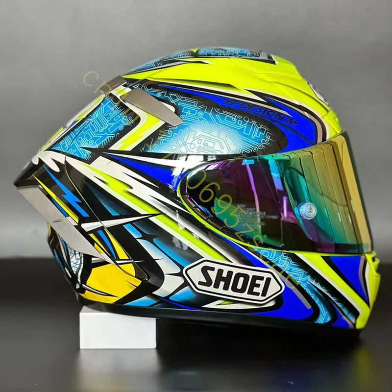 Motorcycle Full-face Helmet SHOEI X-14 Helmet X-SPIRIT III X-Fourteen Sports bicycle racing helmet Yellow Kato Daijiro TC-3